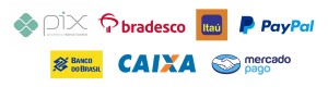 Aceitamos Pix, depósito ou transferência em conta nos seguintes bancos: Bradesco, Itaú, Caixa e Banco do Brasil